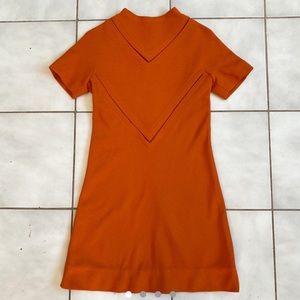 Vintage 1970’s Deadstock Burnt Orange Mini Dress